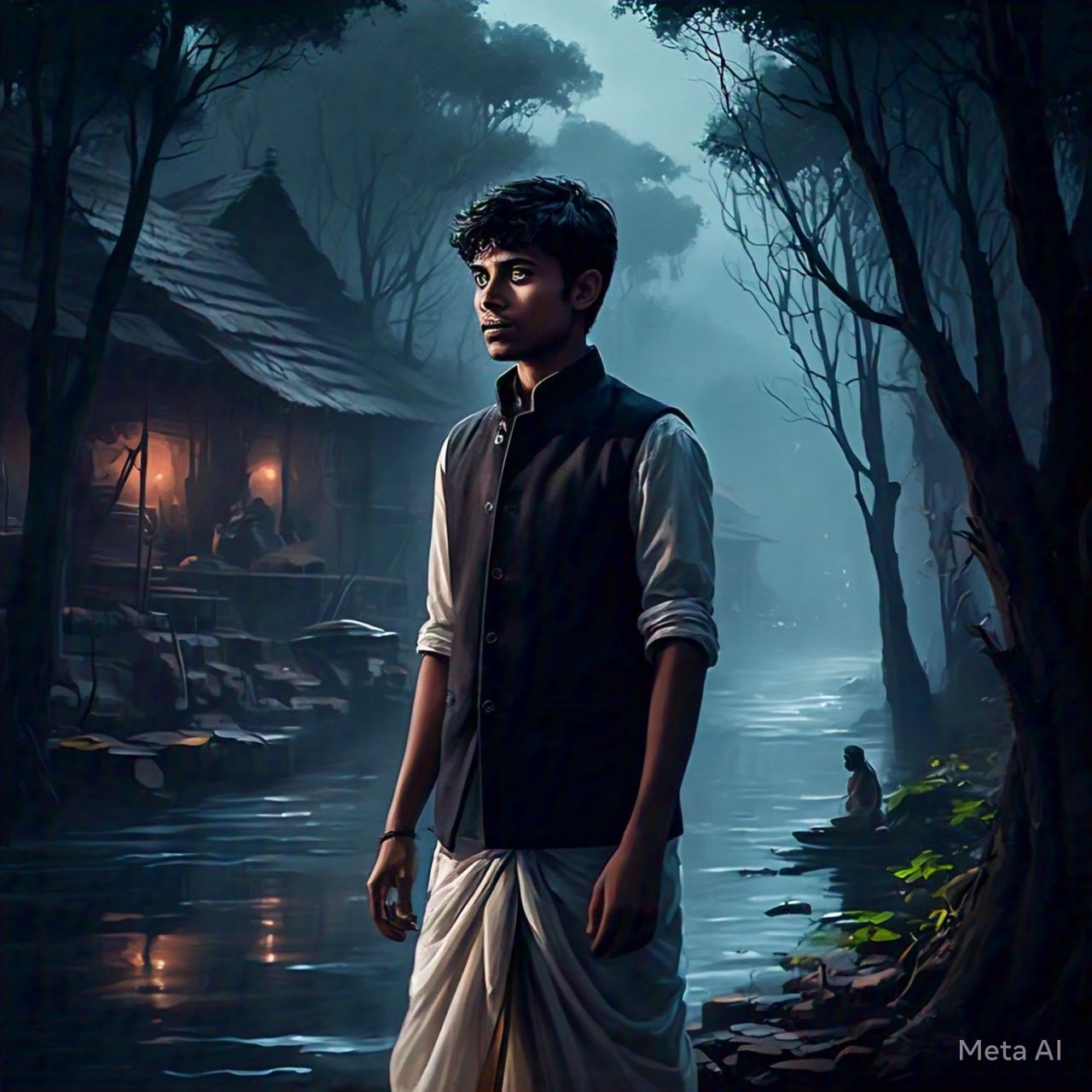 ছায়ায় ঢাকা নদী