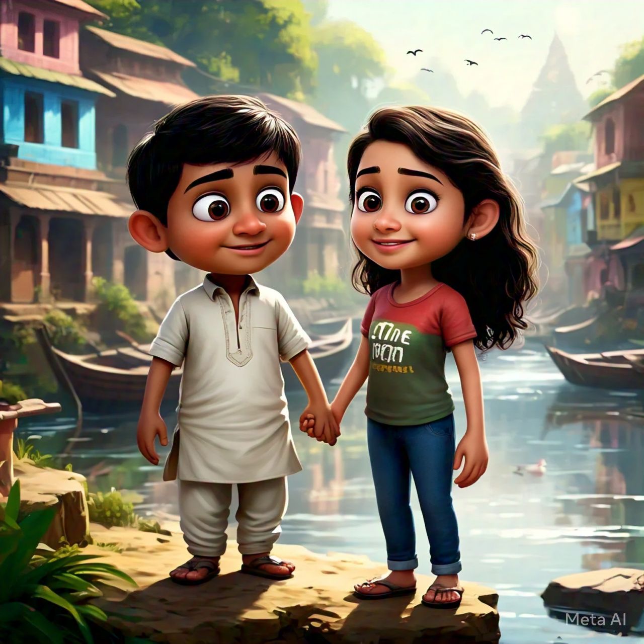 নদীর ধারে প্রথম দেখা