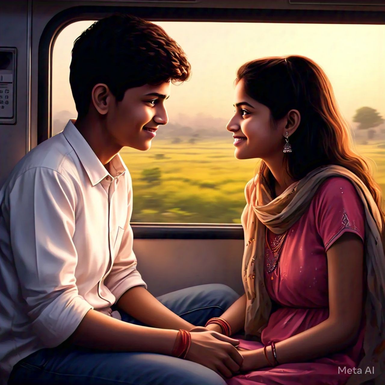 ট্রেনের জানালায় চোখাচোখি